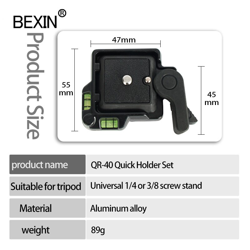 Bexin câmera braçadeira de montagem de liberação rápida dslr suporte braçadeira tripé cabeça adaptador para manfrotto dslr câmera monopé