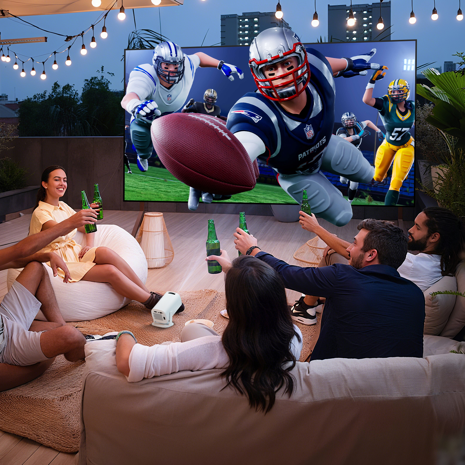  Portable Home Projector, 180° Rotation, Built-in Speaker,Ideal for Family Gatherings,  Family Entertainment, Upgrated HY300