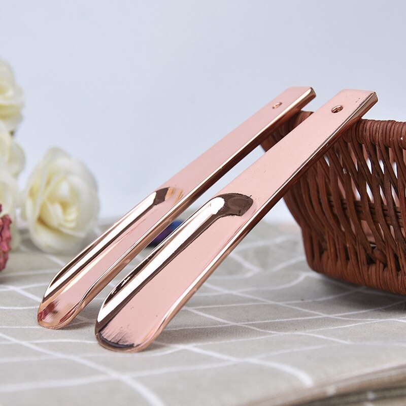 Zapatero de aleación de Zinc, alero de Color puro, Material metálico, arco portátil, Simple para el hogar, 13,8x3,5 CM,: Pink
