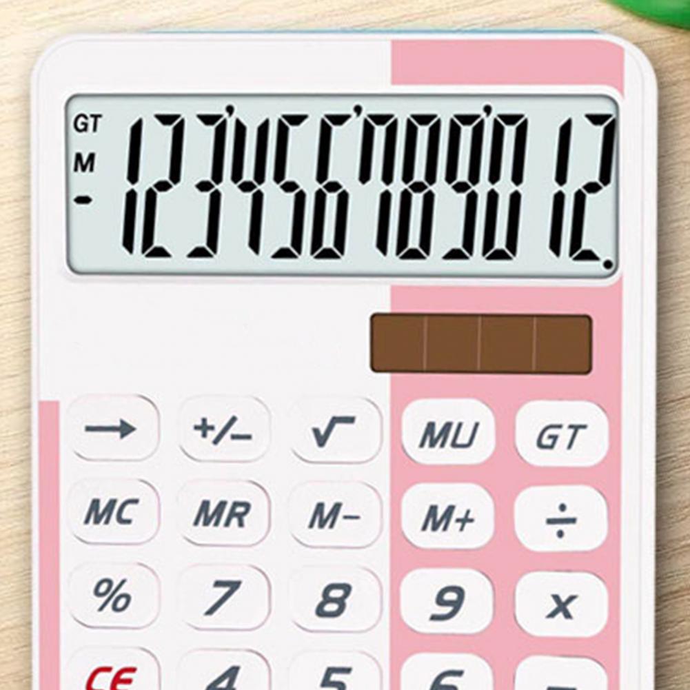 Calculator Premium 12 Digits ABS Easy to Carry Electronic Calculator for Desktop