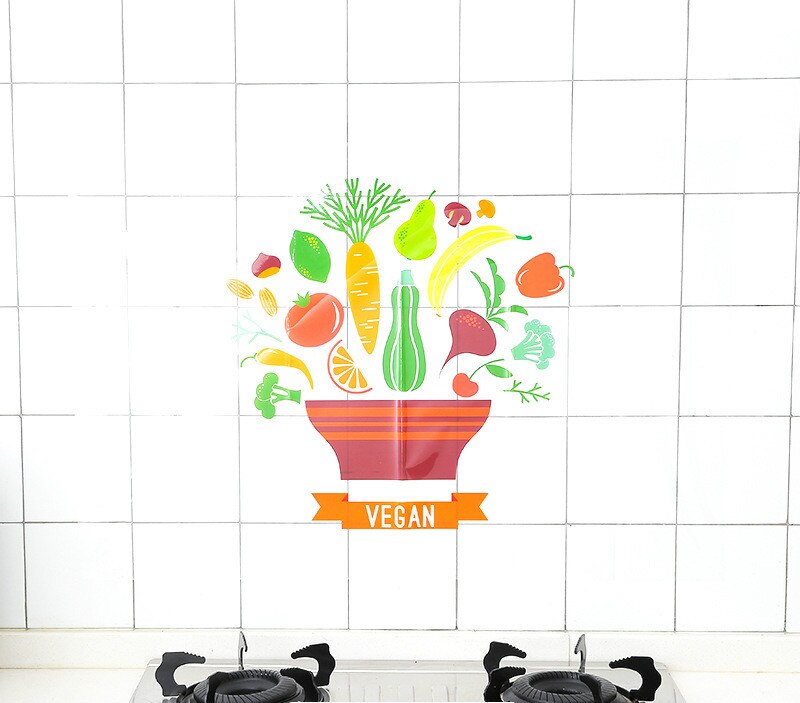 2 PC Transparent Self-adhesive Paper, High Temperature Resistant, Oil Proof, Kitchen Tile Waterproof, Fume Wall Sticker: 3