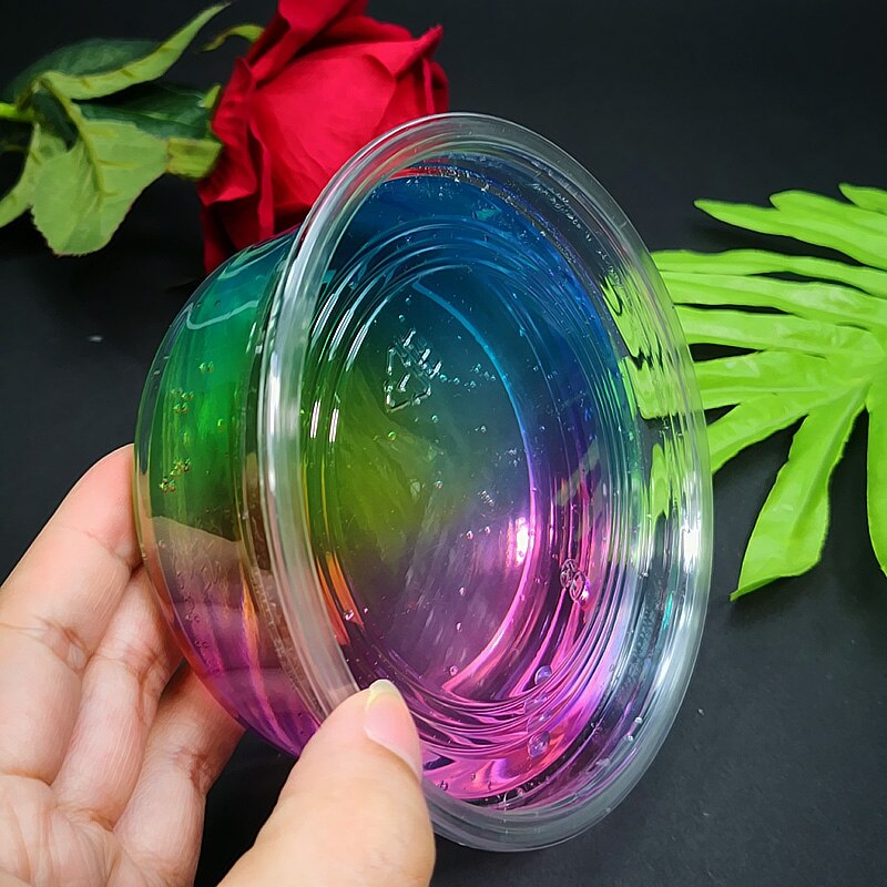 5 stks/partij 250ml Slime Doos Plastic Container Transparante Opslag Kom Doos Concave Deksel Voor Crystal Slime Accessoires Levert Gereedschap