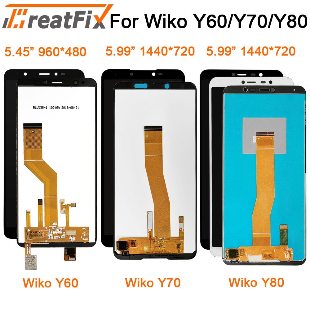 Original Tested For Wiko Y50 Y60 Y70 Y80 LCD touch Screen LCD Display Assembly Replacement lcd for wiko Y80 Jerry 4 screen