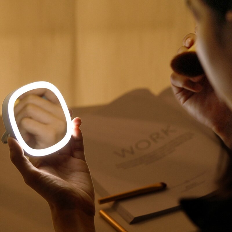 LED Lighted Travel Makeup Mirror, Daylight LED,Portable, Folding