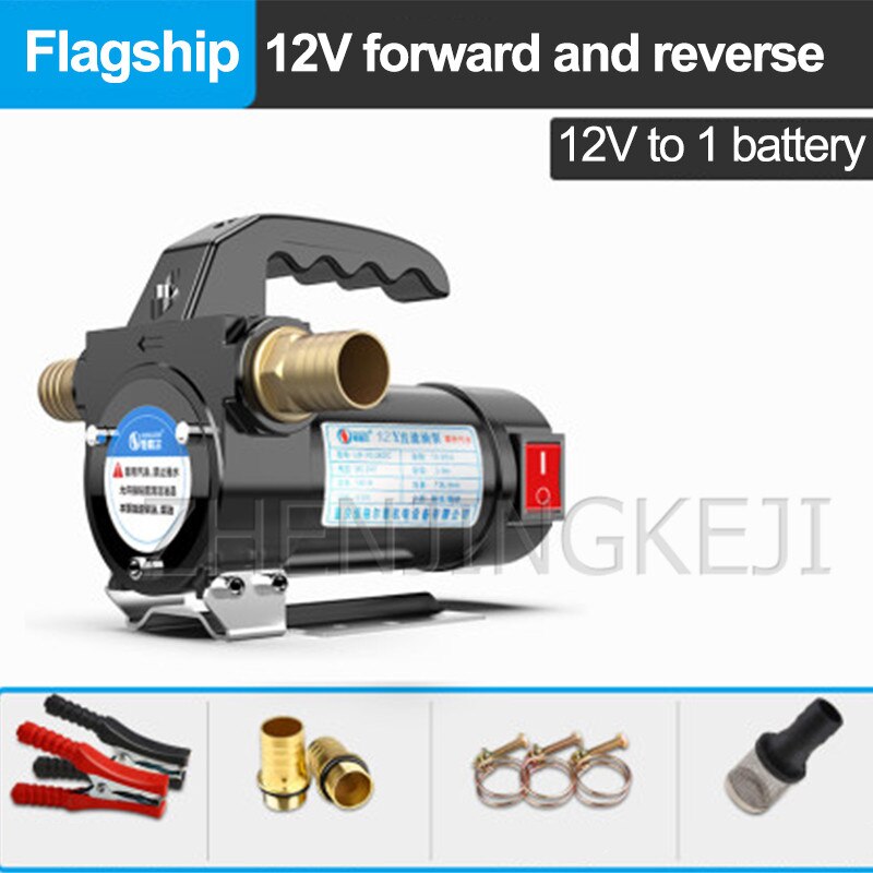 Kleine Draagbare Grote Flow Elektrische Olie Zuigpomp 12/24 / 220V Rvs Diesel/Kerosine Zelfaanzuigende zuig Olie Pomp: 12V