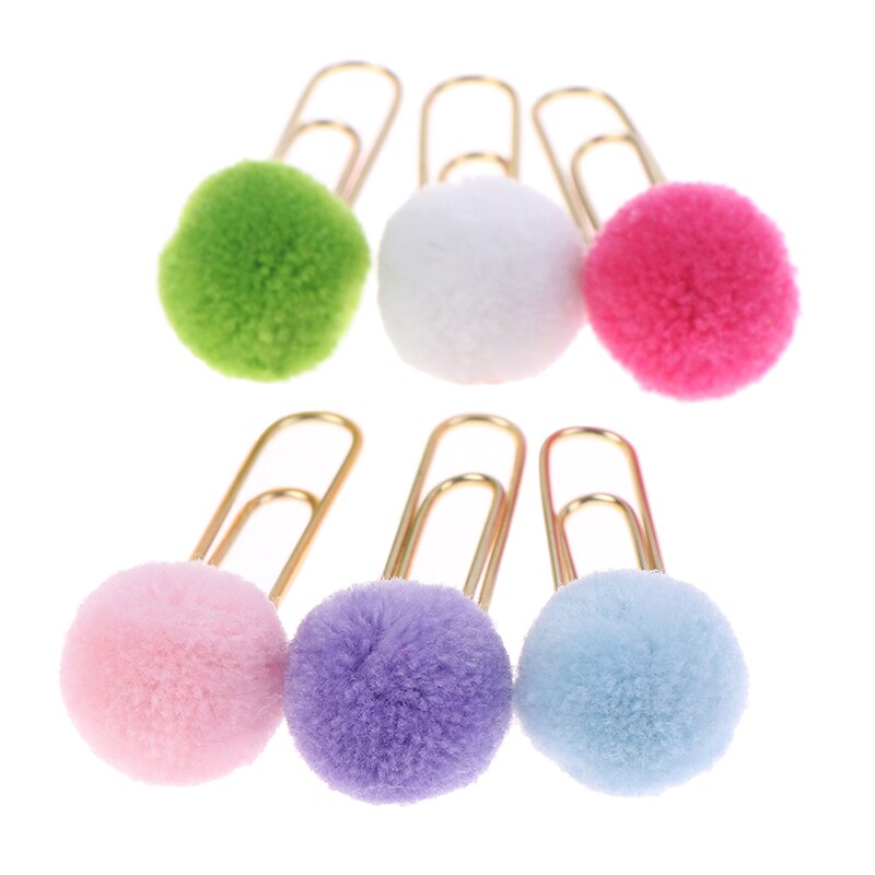 Trombone de modélisation en boule de cheveux rose or, 1 pièce, mignon, papeterie de bureau de style business pour femmes