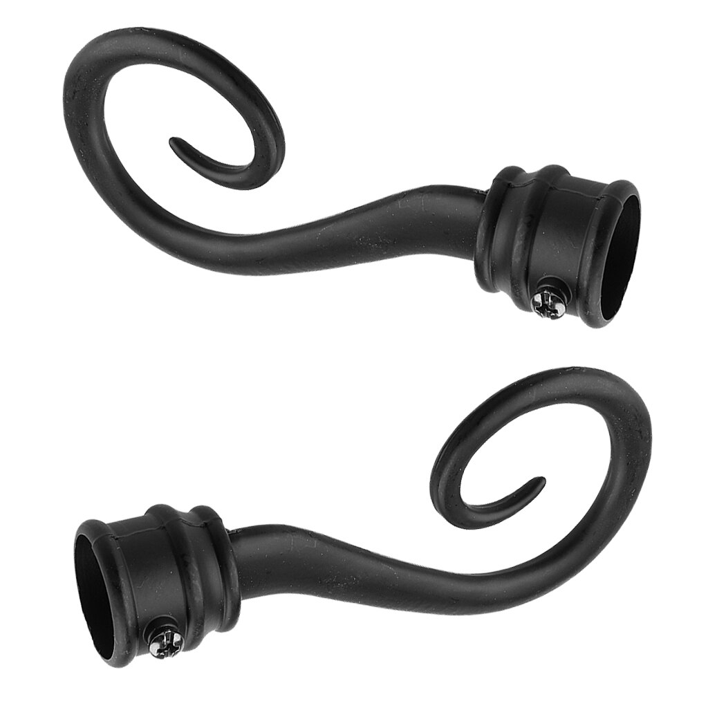 2x Assorted Decorative Window Curtain Pole End Drape Rod Finals Head with Inner Dia. 22mm