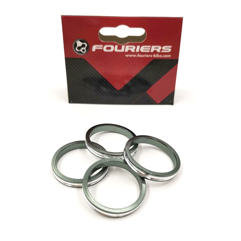 Fouriers mtb cykel gaffel spacer cykel vaskemaskine 28.6 mmx 34mm vaskeraluminium hoved 5mm rør vaskemaskine cykel tilbehør: Grå
