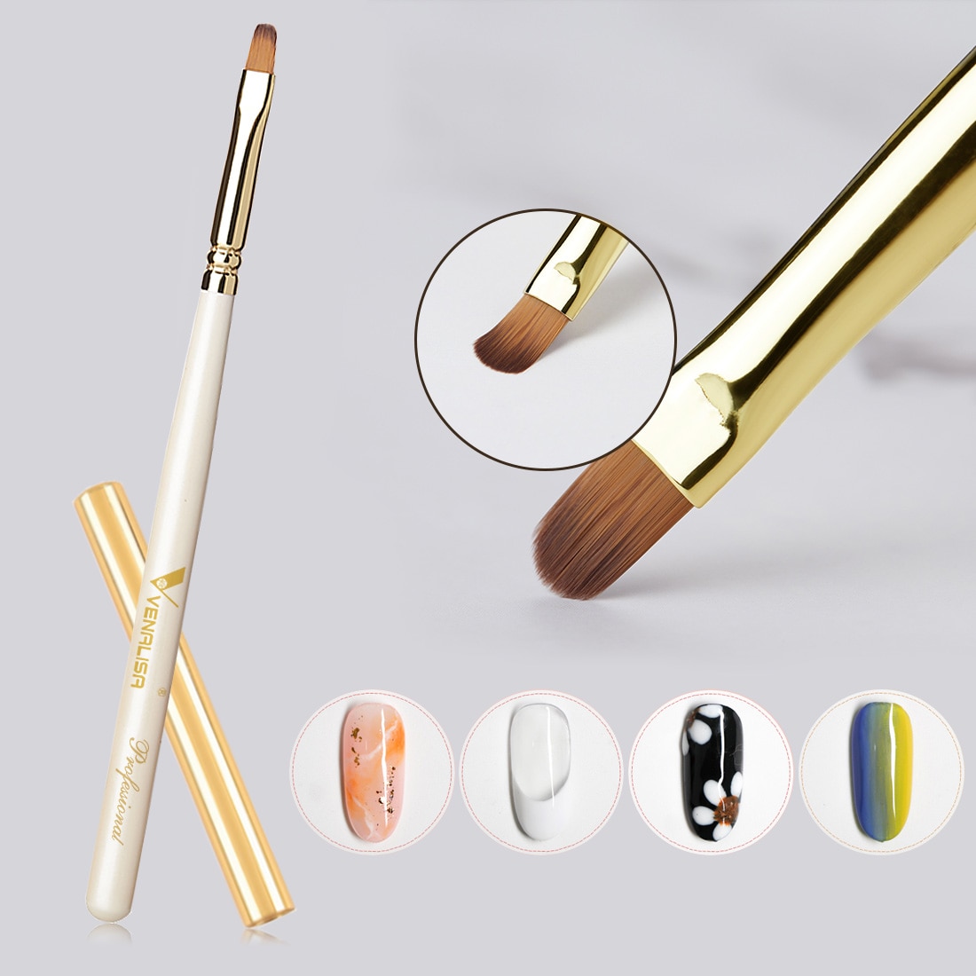 Negle pensel maling pen franske negle akryl negle hård gelé uv gel 2 i 1 nail art 2 side venalisa poly negle gel brug