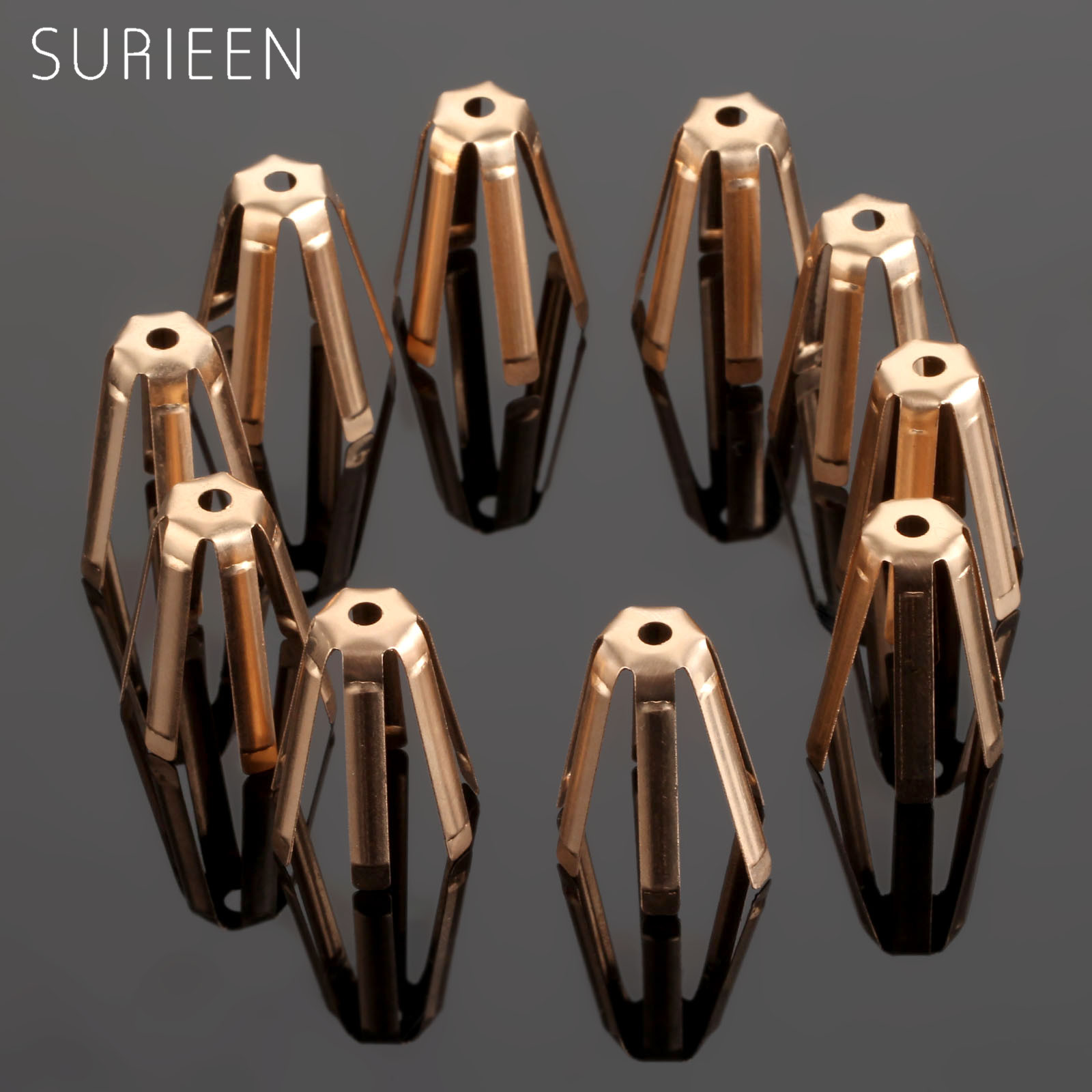 Surieen universal 10 st mässing golfadapter spacer shims fit 0.335 0.350 golf shaft shim adapter golfklubba skaft tillbehör