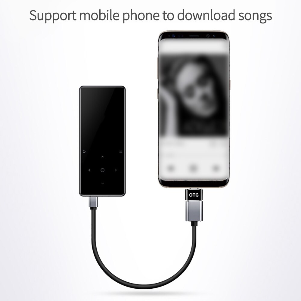 MP4 Player 8G Bluetooth Mp4 Player Portable Music Player With 2.4 Inch Large Curved Screen FM Radio Recording Video Playback