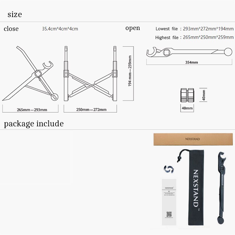 Portable 8 Files Adjustable Laptop Stand Adjust Folding Lifting Ergonomic Support Laptop stand Suit For 11.6 Inches and Above
