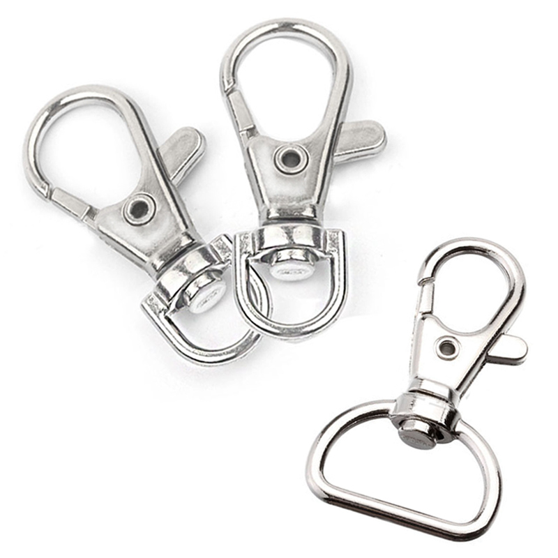 10 st kläder sömnad tyg karbinhake lanyard pyssel metall vridbar avtryckare utomhus ryggsäck väska delar 6 storlekar hummer lås