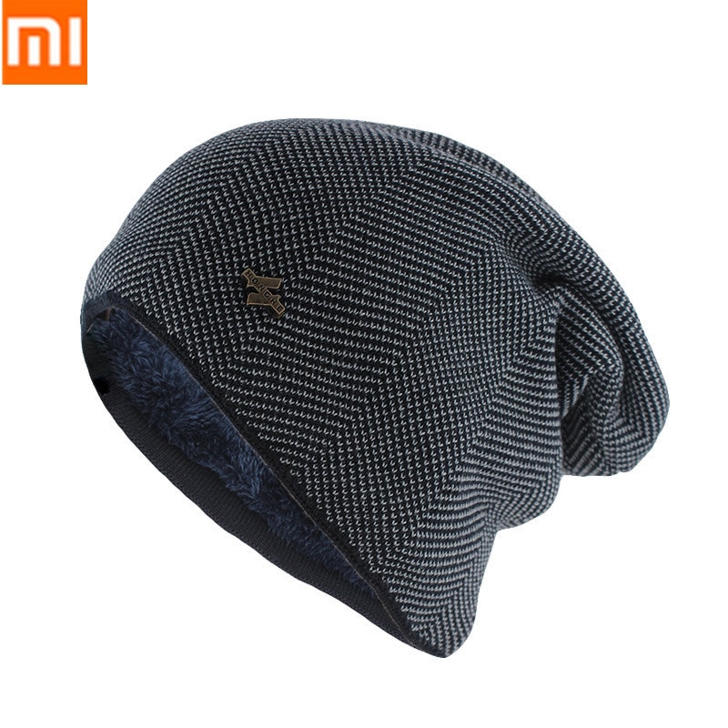 Xiaomi mijia vinter varm hatt for kvinner menn strikket casual beanies skullies pluss fløyel tykkere hatter utendørs sykling ski cap