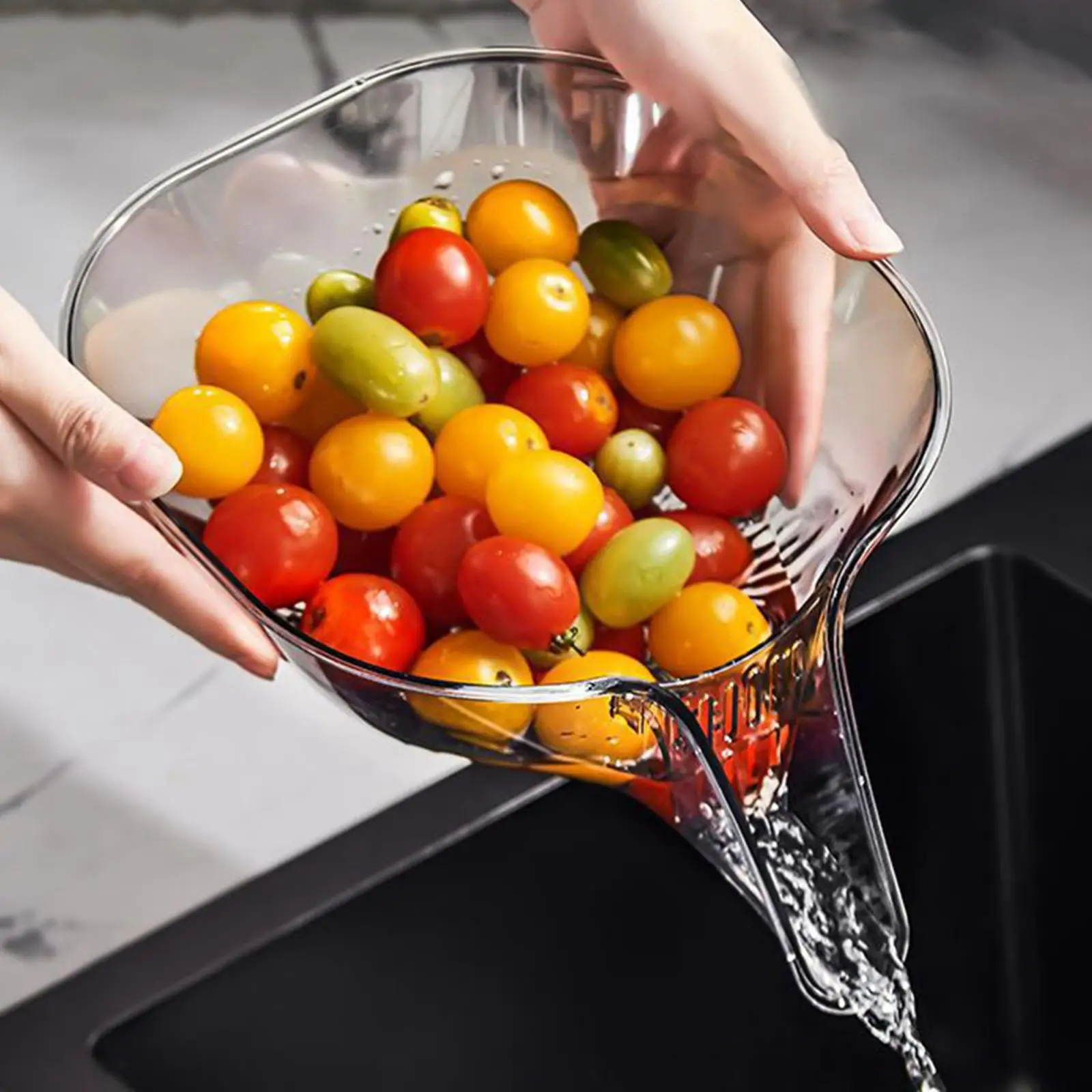 Multifunctionele wasafvoermanden Huishoudelijke groentebak Keuken Wassen Fruitschaal Reinigingskom Keukenaccessoires