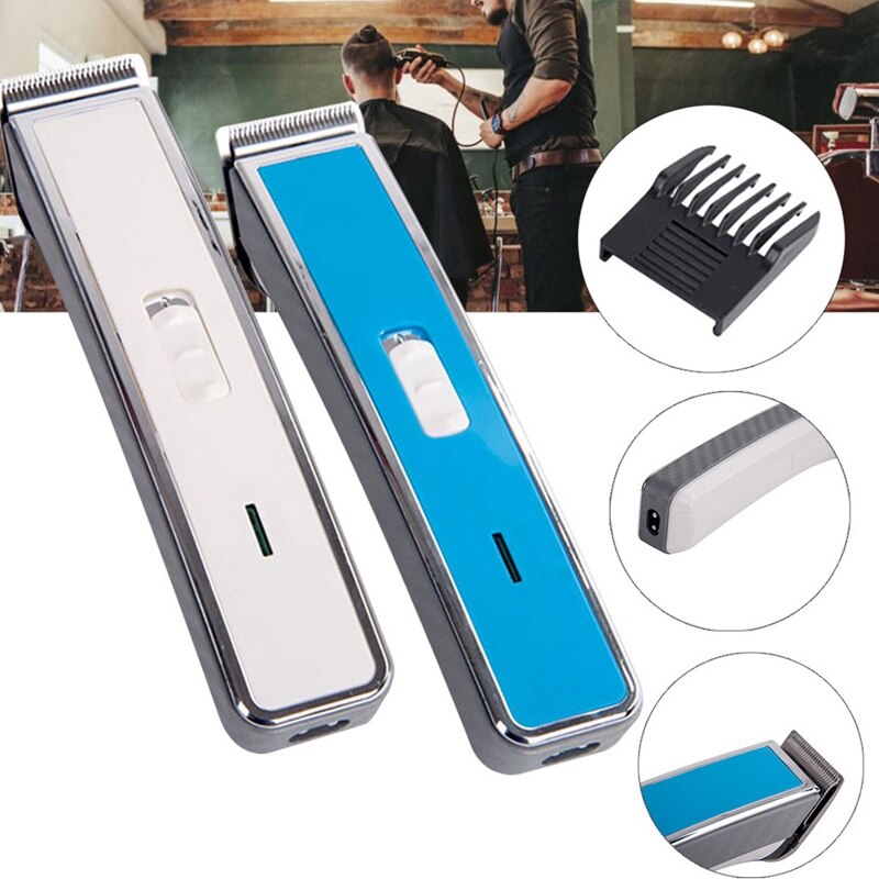 Tondeuse, elektrisch, duw-tondeuse, kapper, huishoudelijke mini-kapper, scheerapparaat, baardtrimmer, eu-stekker (blauw)