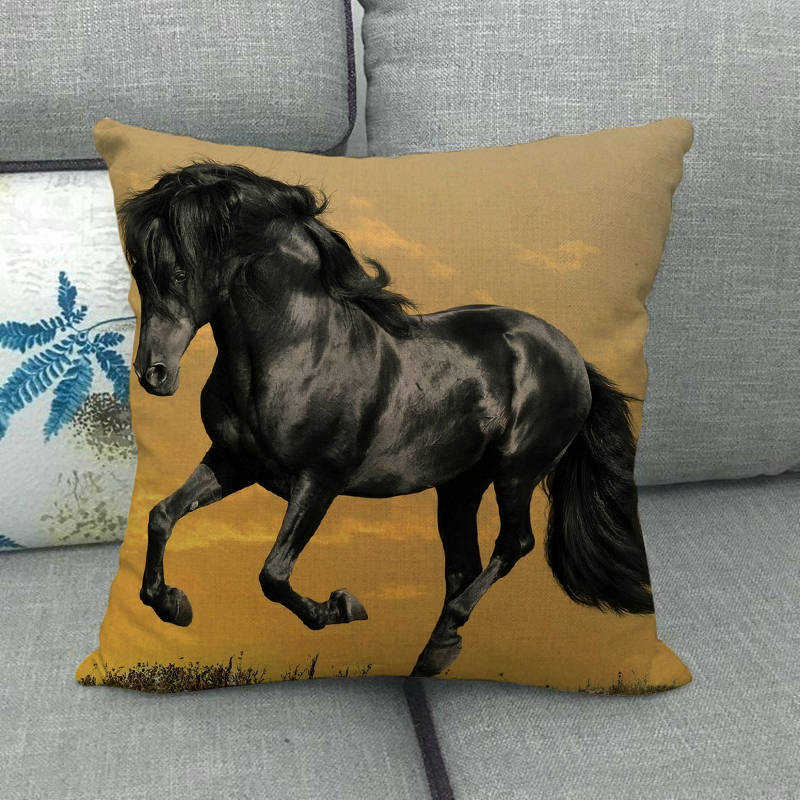 45cm * 45cm running horse linnen/katoen sierkussen covers couch kussenhoes home decor kussen: 5