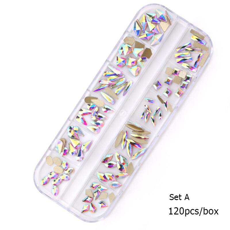 120PCS/240PCS non hotfix flatback rhinestones set ... – Grandado
