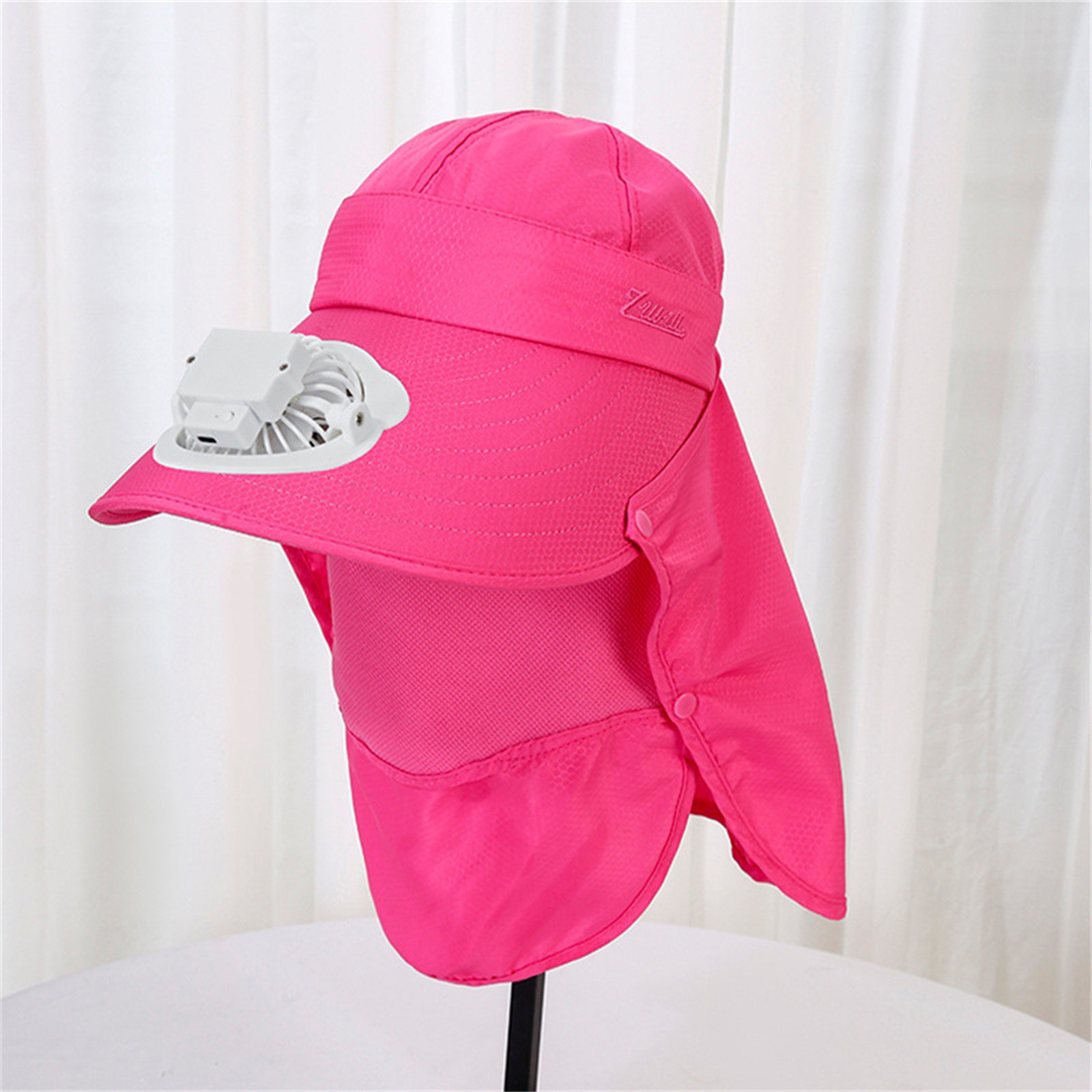 Kapelusz z wentylatorem ładowanym solarnie, robić pracy na zewnątrz, kapelusz przeciwsłoneczny, kapelusz robić zbioru owoców, kapelusz robić ogrodu herbacianego, ochrona, szklarnia, odpinany kapelusz wędkarski: Złota