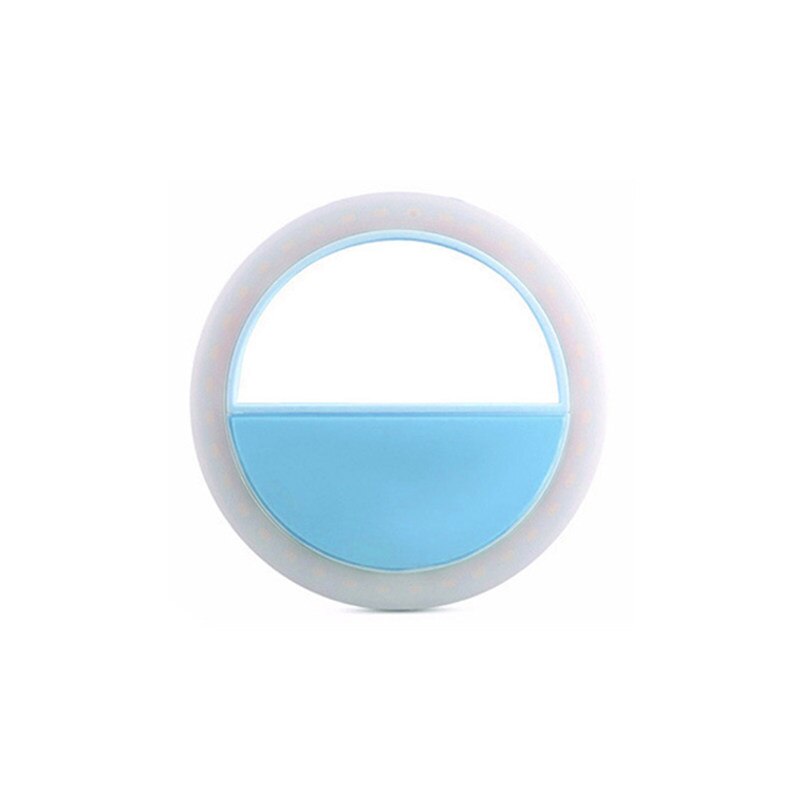 Anneau lumineux à Led pour téléphone portable, lampe à Clip, maquillage, appareil Photo, éclairage intelligent, lumières d'amélioration: Bleu