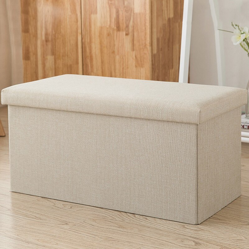 Rectangular Storage Stool Can Sit Adult Sofa Stool Household Storage Chair Folding Storage Box