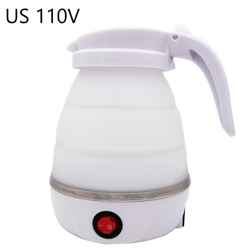 Bouilloire pliable Portable 100V ~ 240V, Mini-bouilloire Portable, avec mise hors tension automatique, pour la cuisine et la maison: US White