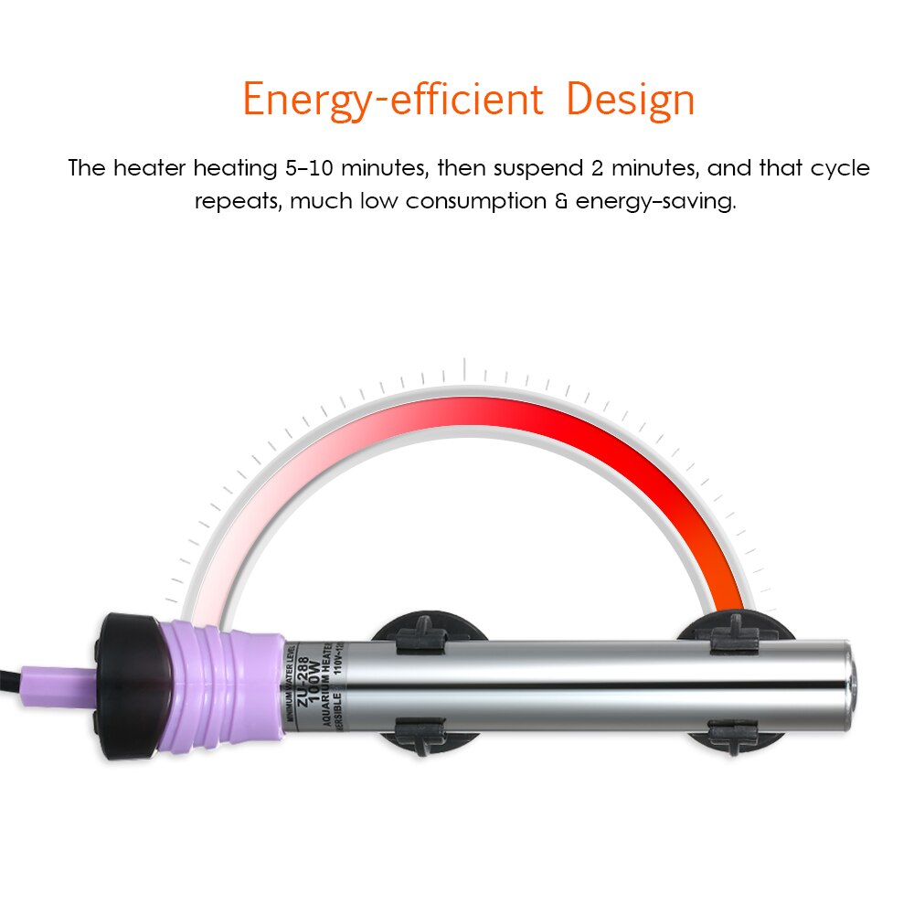 300W Aquarium Heating Rod Electric Heating Rod Submersible Heater Fish Tank Temperature Adjustment Thermostat Heating Device