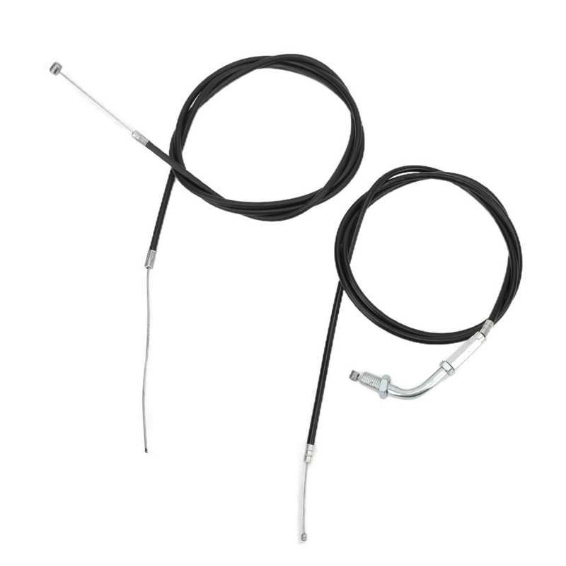 Throttle Clutch Cable Kit Motorized Bicycle Parts Black PVC Steel for 49cc 66cc 80cc
