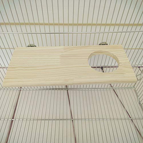 Wood Stand Platform Pet Perch Shelf Board for Parrot Budgie Cockatiel Conure Hamster Mouse Chinchilla Rat Gerbil