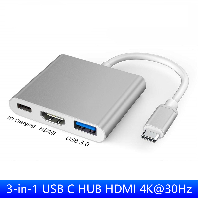 3 w 1 USB C HUB TYPE-C do HDMI Adapter TYPE C Przedłużacz USB 3.0 Konwerter HDMI Adapter do PC Laptop Macbook