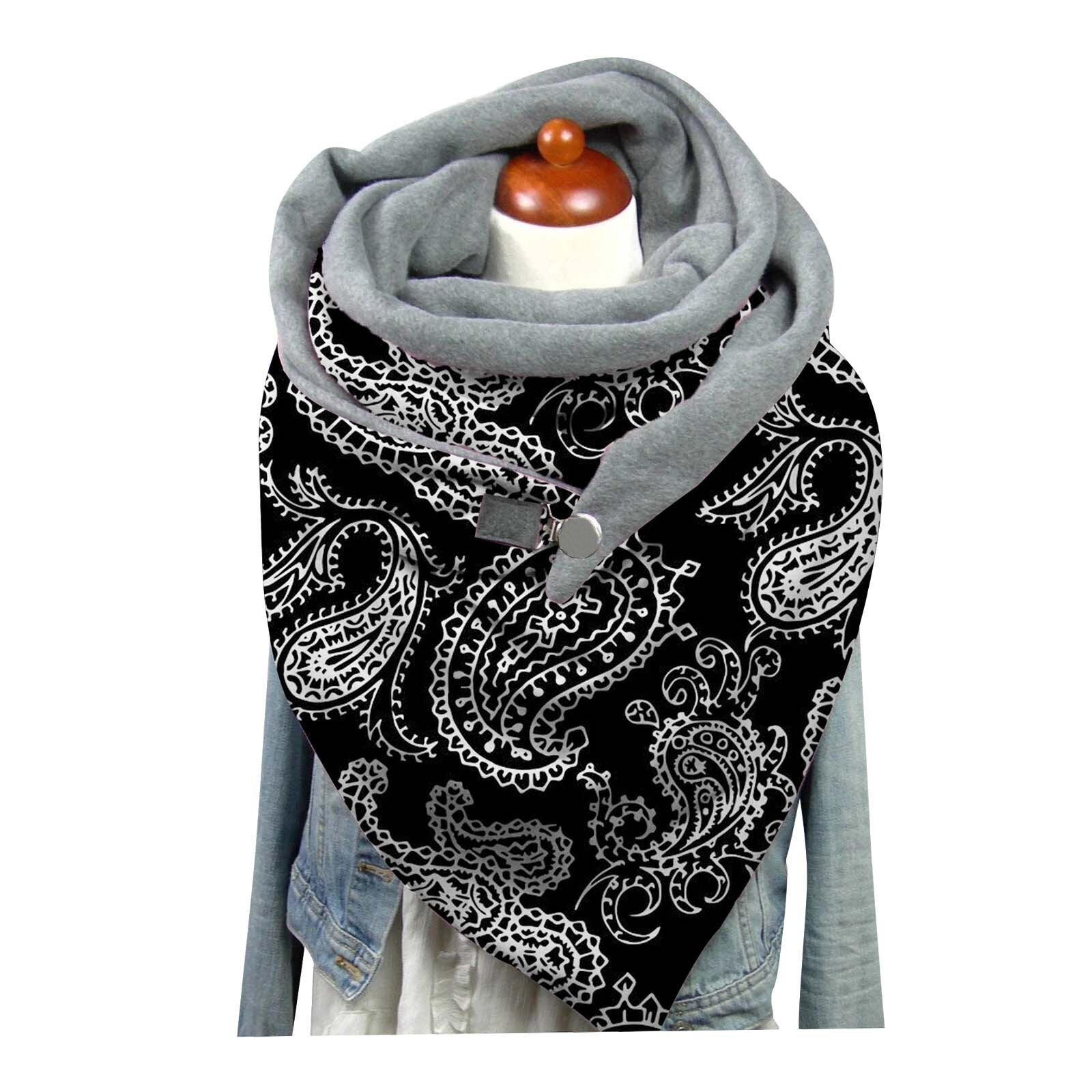 4#  winter dames multifunctionele sjaals kerst print knoop zachte wikkel casual warme sjaals sjaals knoop zachte wikkel sjaals