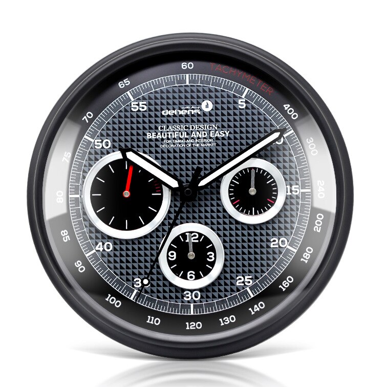 Reloj de pared para el salpicadero, de Metal, barato, para decoración del hogar, dorado, silencioso, para dormitorio, cocina, de cumpleaños: H