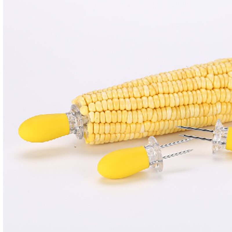 Portable Corn Holder Stainless Steel BBQ Forks Grill Skewers Outdoor Picnic Kabob Sticks BBQ Tools Multifunction Corn Needles