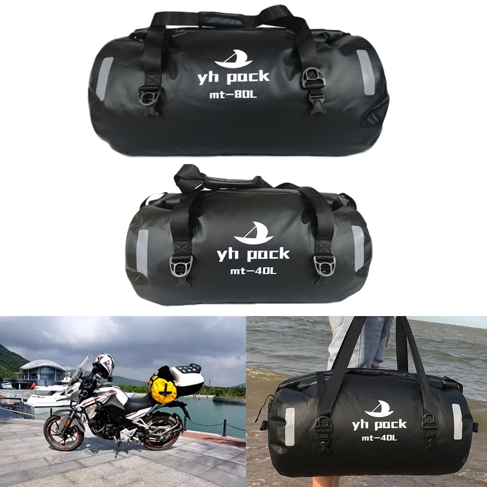 Motorcycle Travel Dry Bag Waterproof duffle Bag 40L/66L/80L /90L/Motorbike Moto Luggage Motorcycle Rear Seat Tail Bag