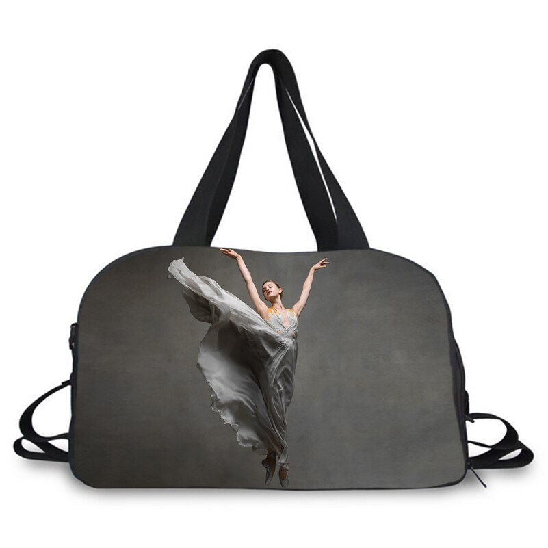 Bolsa de viaje con compartimentos para zapatos, mochila de lona para el gimnasio y el baile de ballet: 6