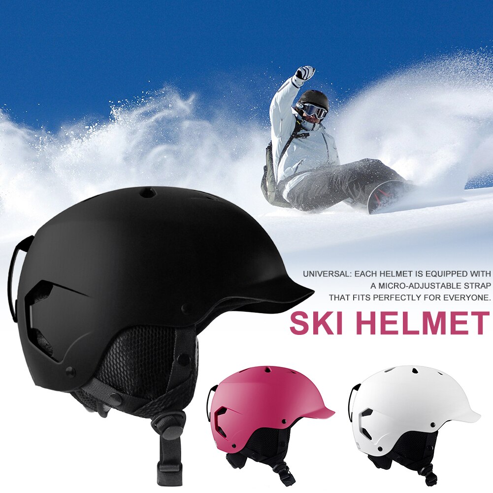 Casco de esquí para deportes al aire libre Unisex, ultraligero, ajustable, para invierno, Snowboard, antiimpacto, moldeado integralmente