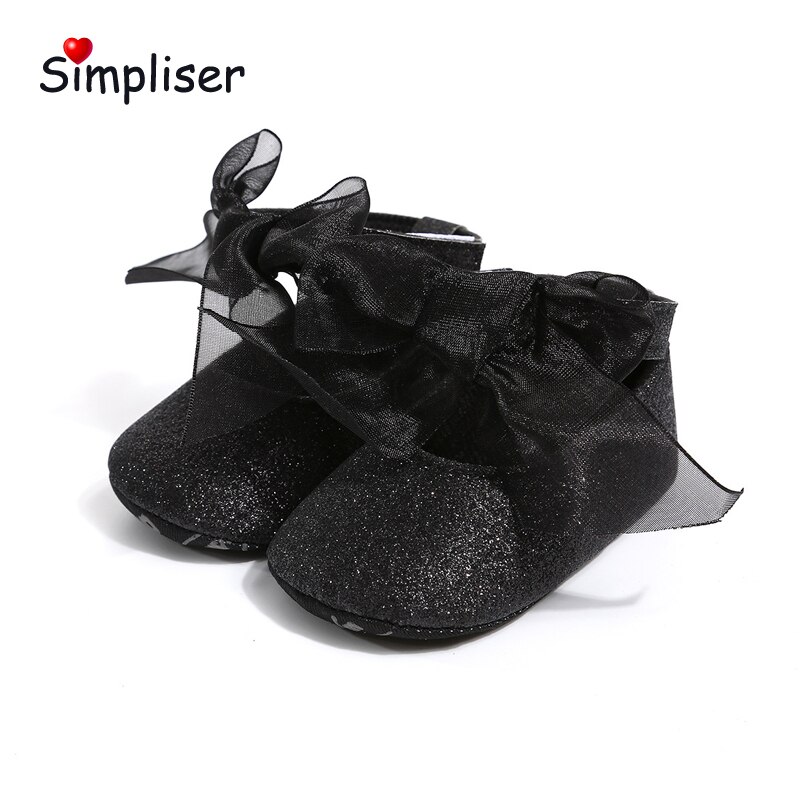 Princesse bébé filles robe chaussures infantile enfant en bas âge berceau chaussures premiers marcheurs grand arc semelle souple anti-dérapant Prewalkers chaussures rouge