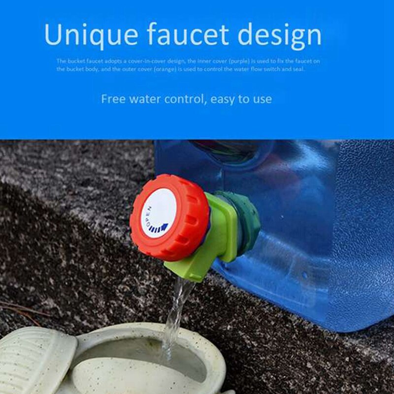 18L Water Storage Tank, Drinking Water Tank, Portable Bucket, Caravan Tank, Thickened With Faucet For Outdoor Camping