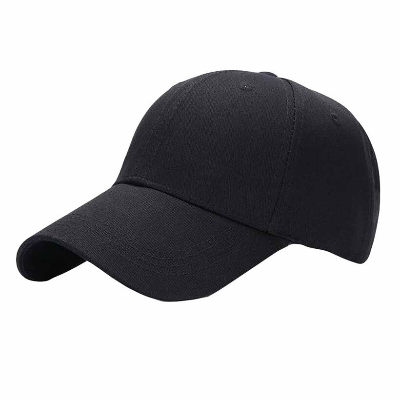 Unisex Verstelbare Tennis Cap Outdoor Sport Effen Baseball Gorra Tenis Katoen Ademend Zonnescherm Tennis Caps Paardenstaart Cap 0905: Black