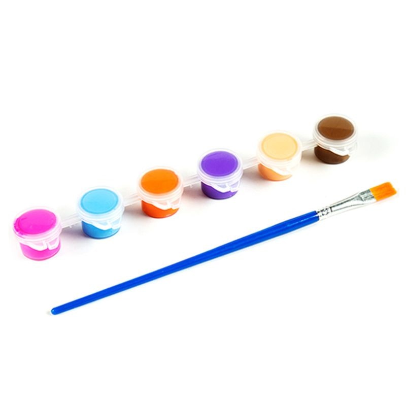 Marabu Acrylverf Set, 225 ml wit en 5 x 100 ml, romige acrylverf op