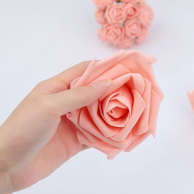 Roze Roos Kunstmatige Schuim Bloem ins Fotografie Accessoires Foto 'S Studio Props voor Ringen Sieraden Cosmetische fotografie Achtergrond: Big Pink Rose