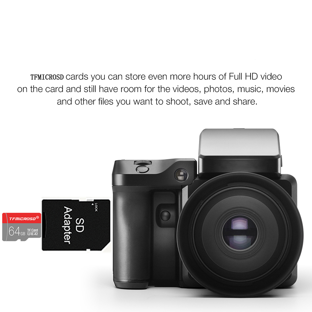 TFMICROSD 32GB U1 C10 Karta pamięci 64GB UHS-3 A2 mini karta SD szybka 25MB/S 128GB 256GB Karta TF do aparatów fotograficznych FD53676533