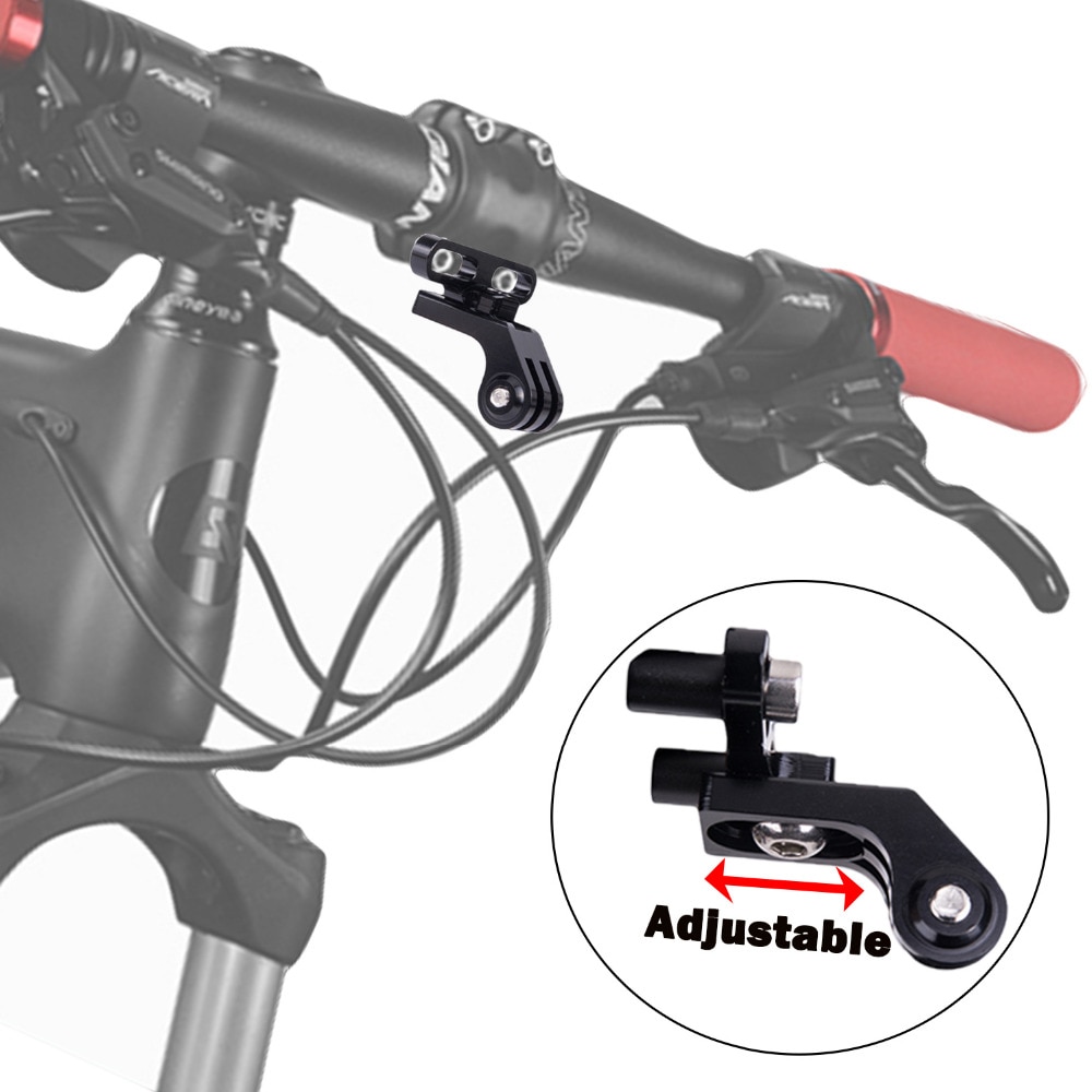 JINSERTA Flashlight Holder Mount for Gopro 7 6 5 Camera Stem Handlebar Extension Bicycle Adapter For MTB Road Bike Accessories