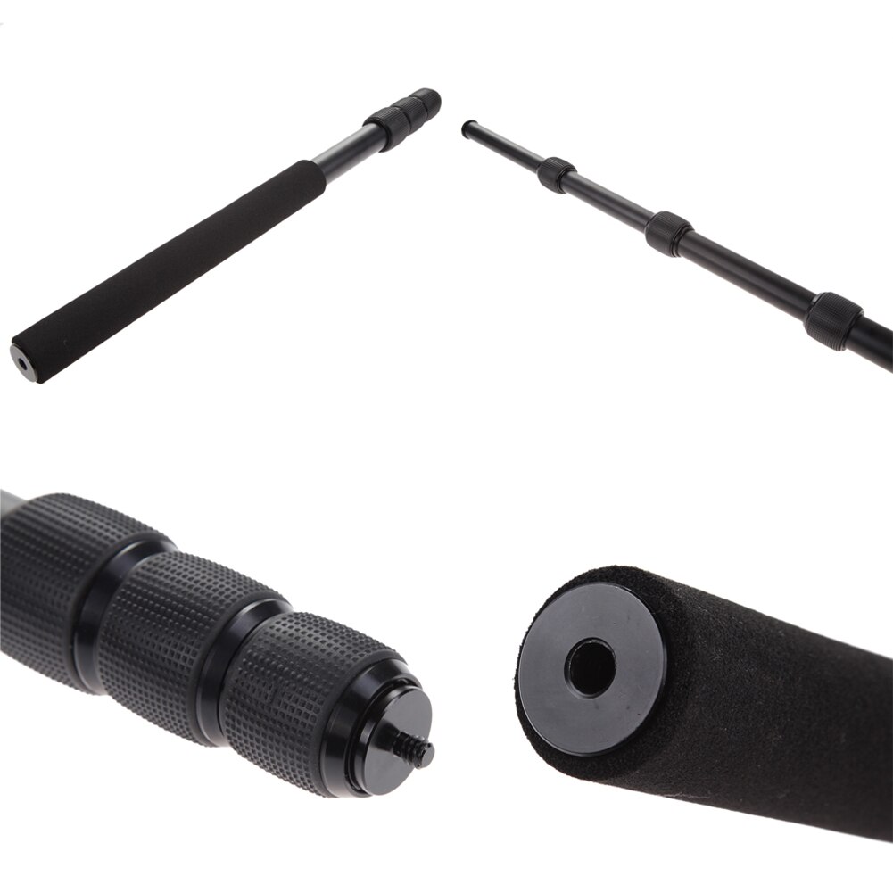 Microphone Boom Pole Extensible Micro Mic Stand Holder 3 Section Boompole 67.5inch Extension Recording Accessories Stereo Video