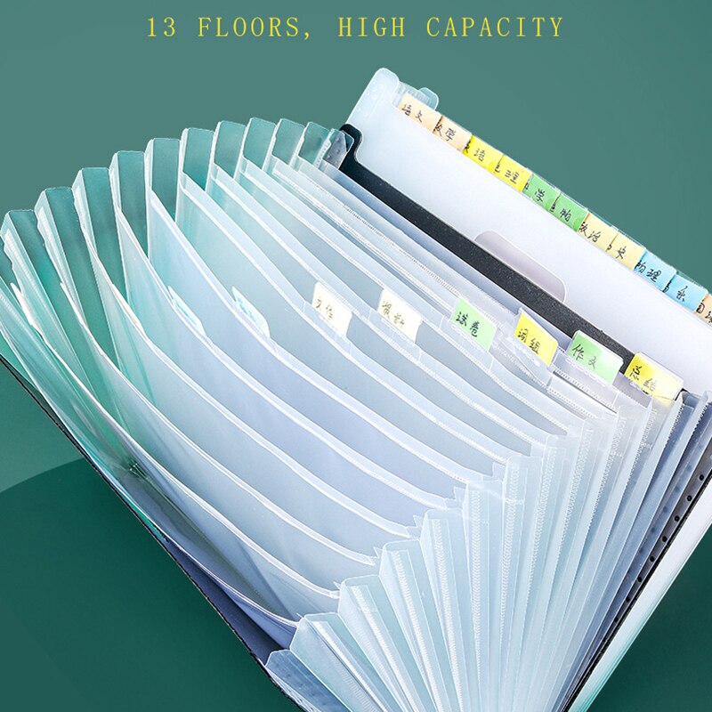 Multi-layer Folders Accordion File Holder Document Pockets Organizer Test Paper Pockets With Index Post