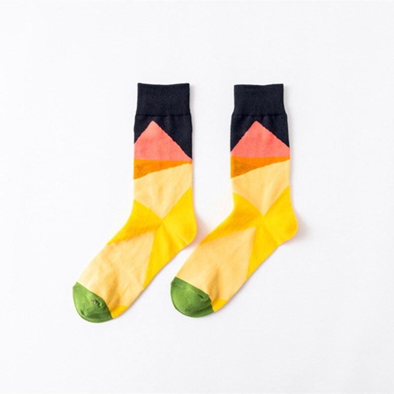 Meias femininas engraçadas, 1 par de meias de algodão respiráveis, criativas, de flor e pássaro, para mulheres, 1 par: 4