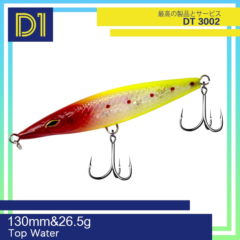 Leurre de pêche pour poissons de mer 90/110/130 mm,appâts flottants de type Wobbler, Topwater, 117, DT3002,