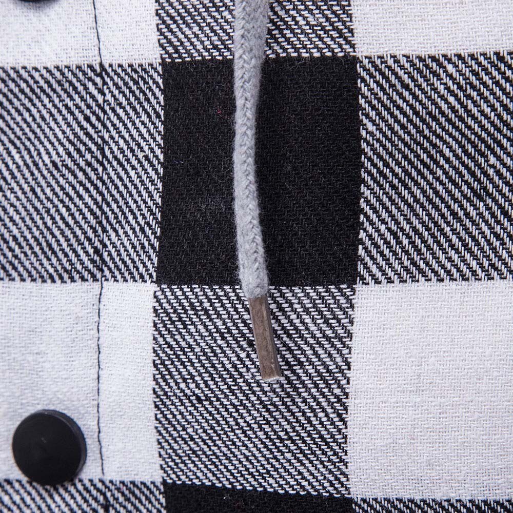 Chemise à carreaux décontractée pour homme, pull à manches longues, à capuche, ample, automne