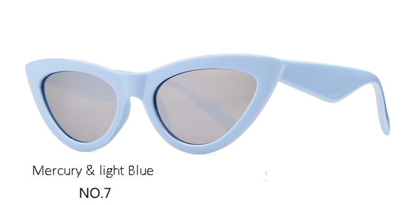Sorvino Retro Rode Cat Eye Zonnebril Vrouwen 90 S Festival Platte Top Spiegel Cateye Zonnebril Fahion Lady shades N256: C7