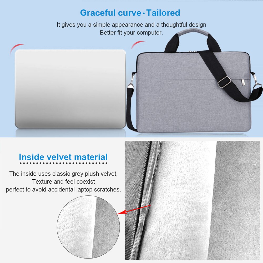 13.3 14 15.6 calowy Laptop torebka pokrowiec etui na notebooka pokrowiec na ramię torba dla Lenovo dla HP dla Dell dla Asus dla Samsung